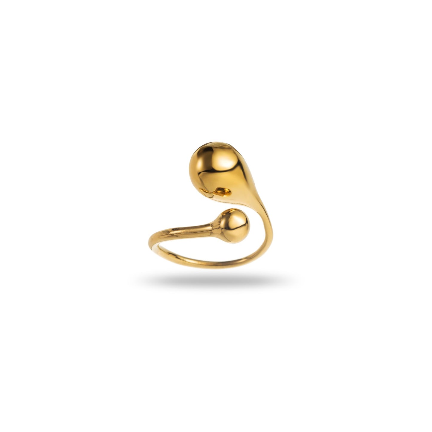 Bague ajustable en acier inoxydable - Éclipse - or