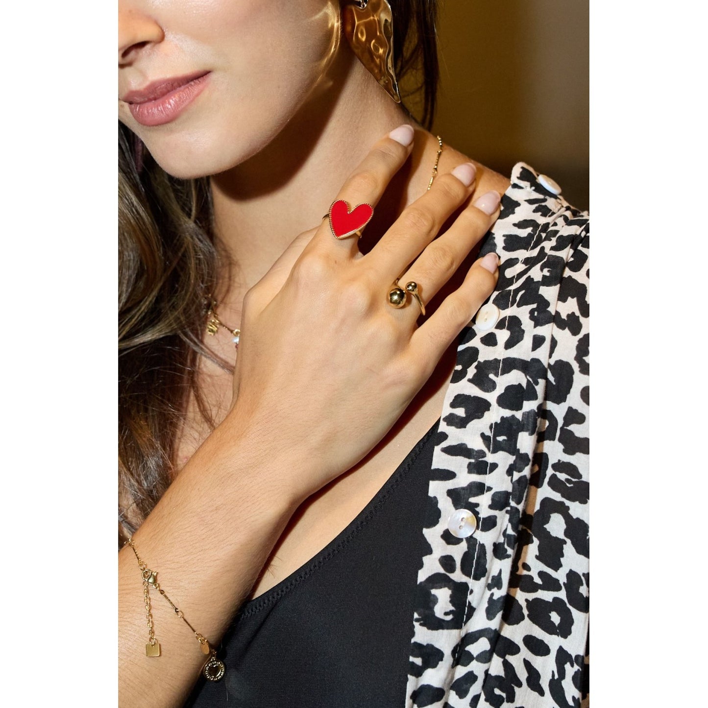 Bague ajustable en acier inoxydable - Éclipse - portée