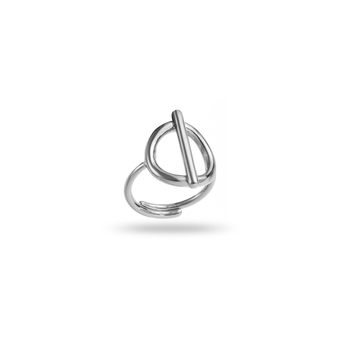 Bague ajustable en acier inoxydable - Fermoir Cabillot - argent