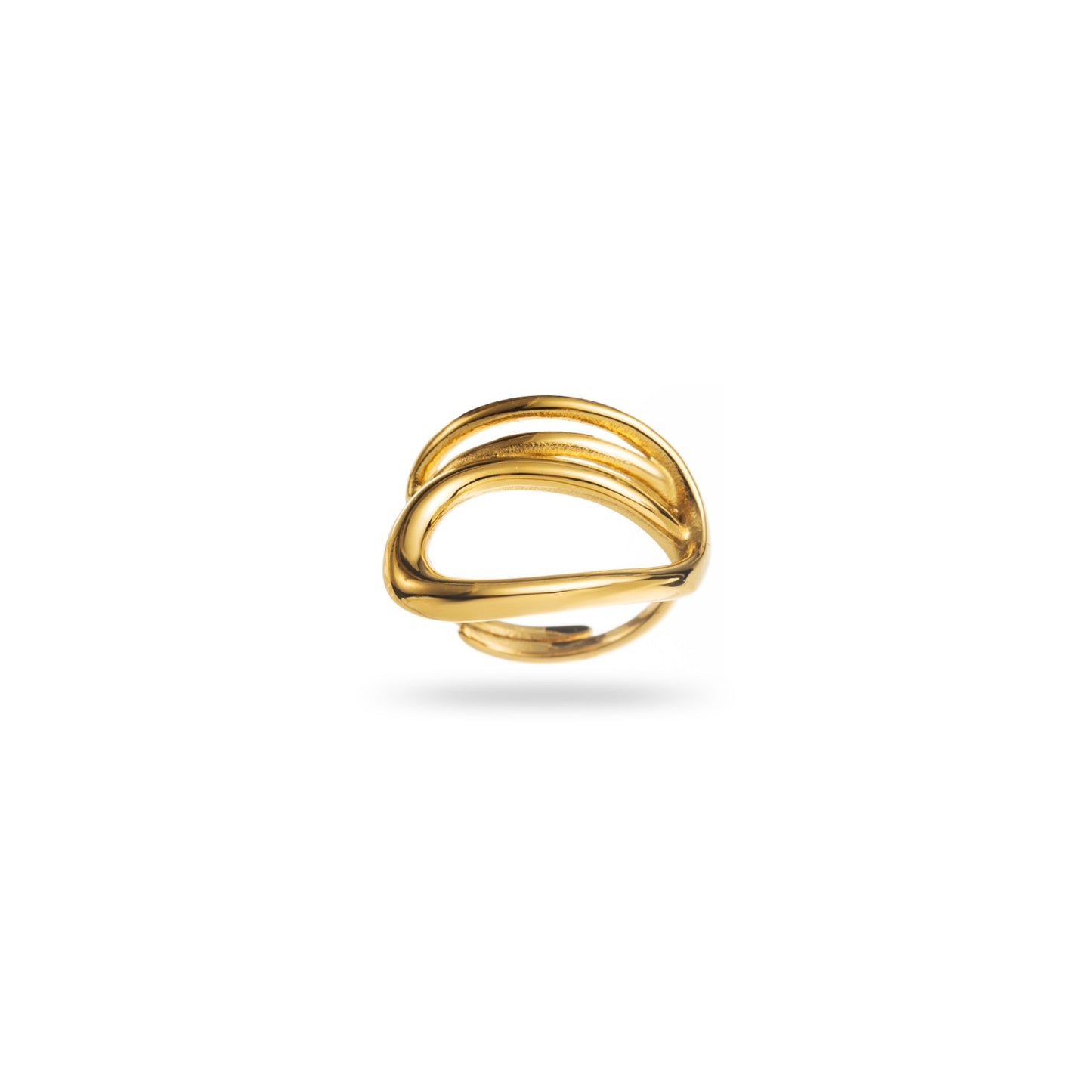 Bague ajustable en acier inoxydable - Ondine - or