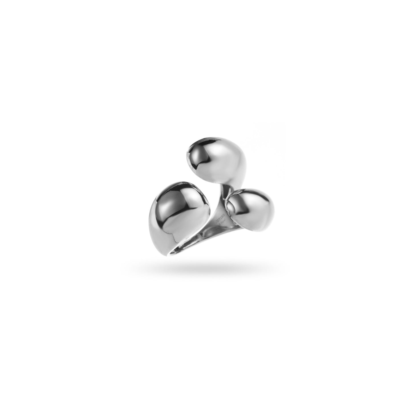 Bague ajustable en acier inoxydable - Tripartite - argent