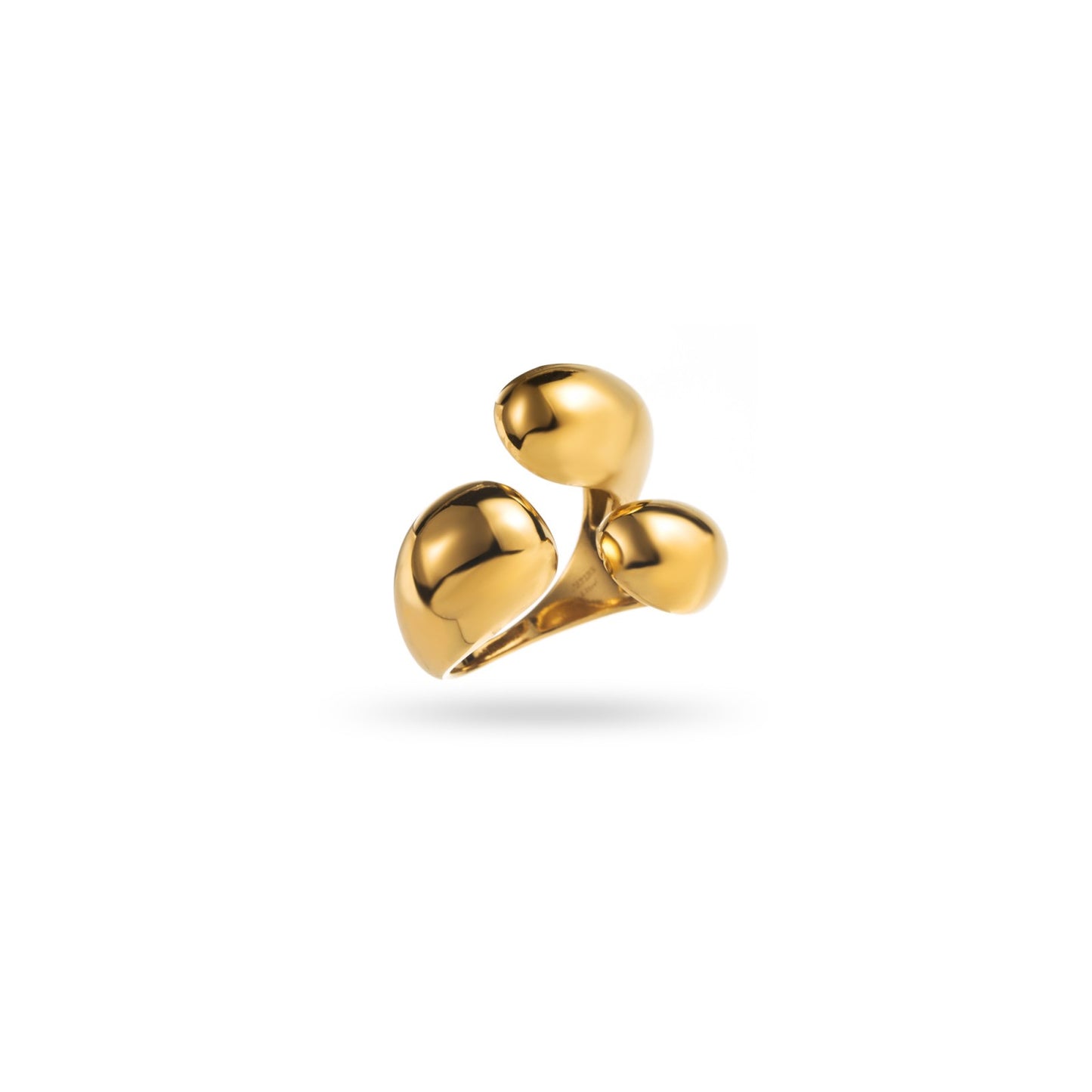 Bague ajustable en acier inoxydable - Tripartite - or