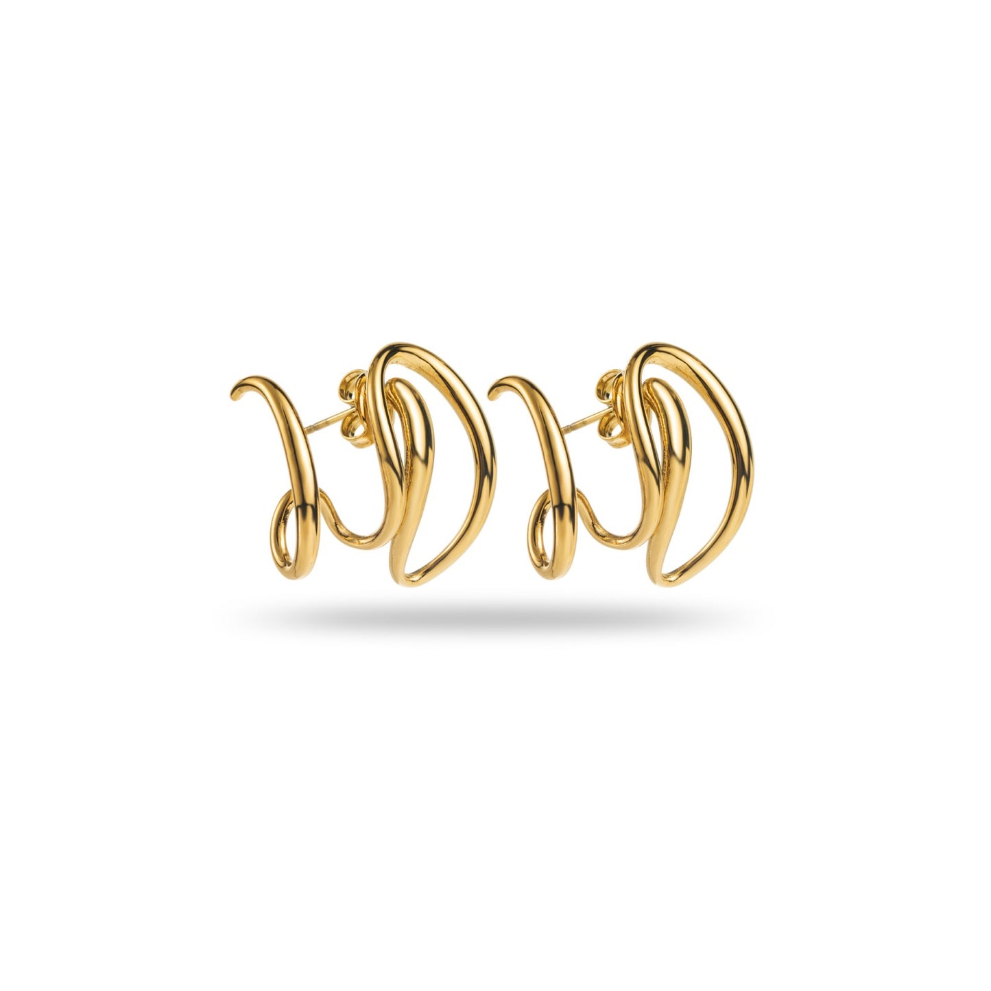 Boucles d'Oreilles en acier inoxydable - Ondine - or