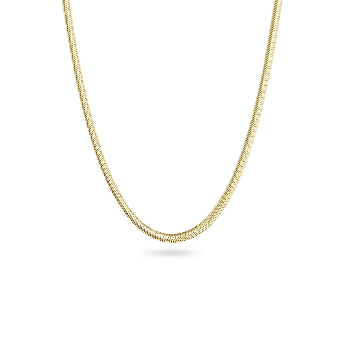 Collier ajustable en acier inoxydable - Maille Serpent - or