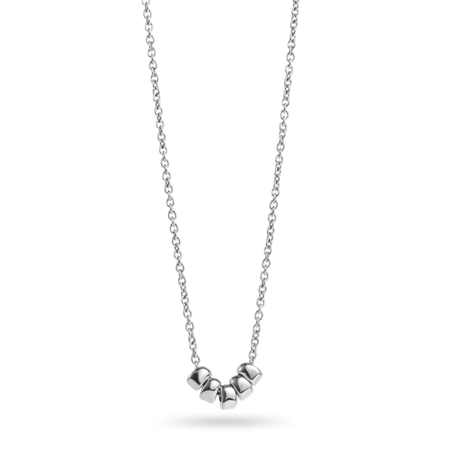 Collier ajustable en acier inoxydable - Chaine Ornée Minimaliste - argent