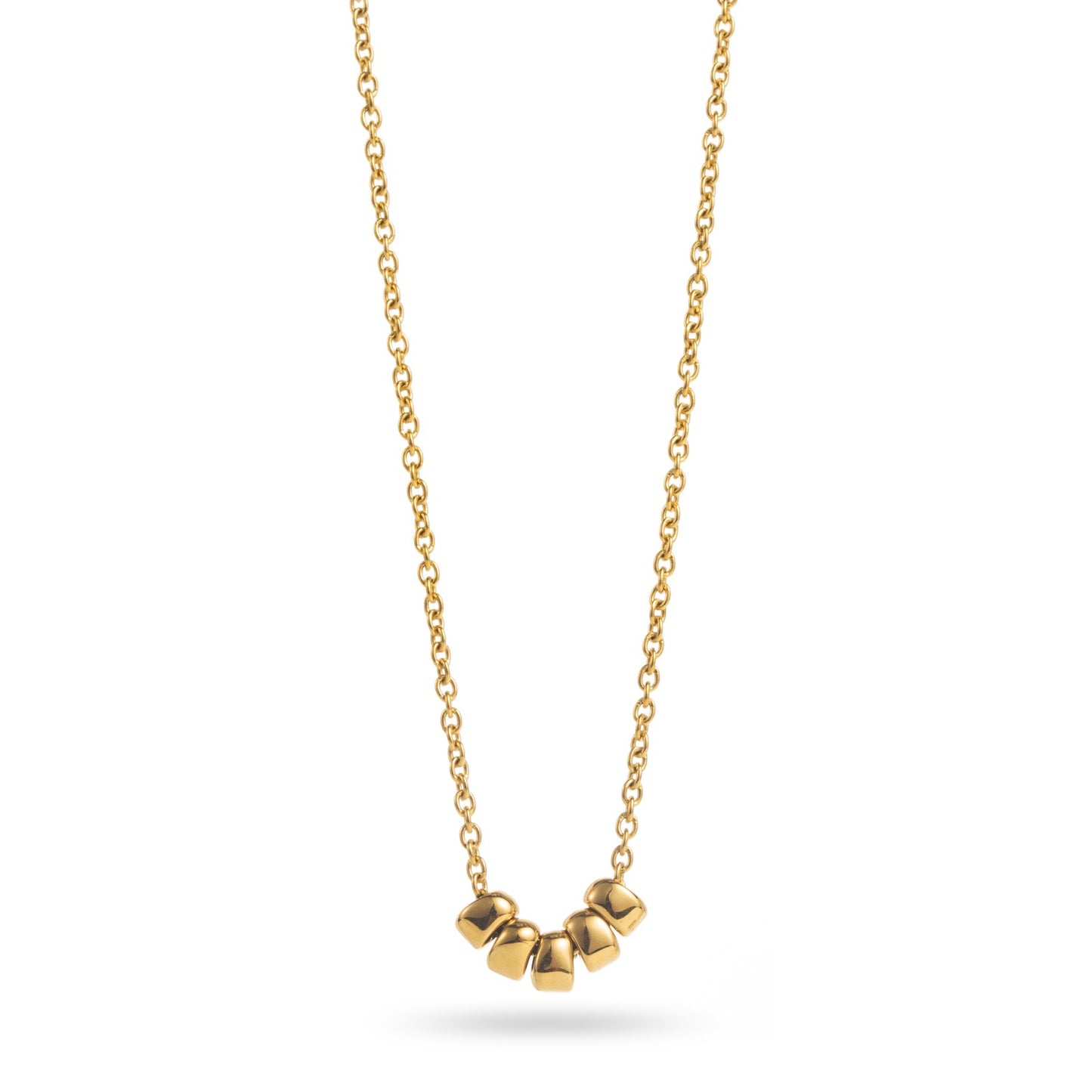Collier ajustable en acier inoxydable - Chaine Ornée Minimaliste - or