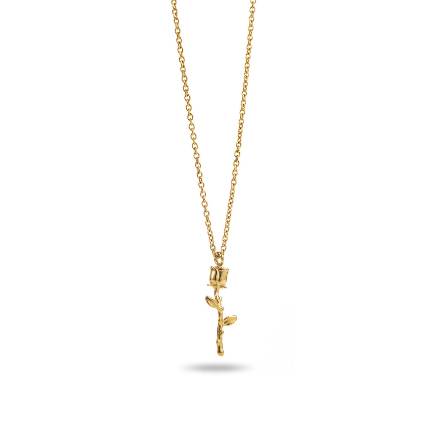 Collier ajustable en acier inoxydable - Pendentif La Rose - or