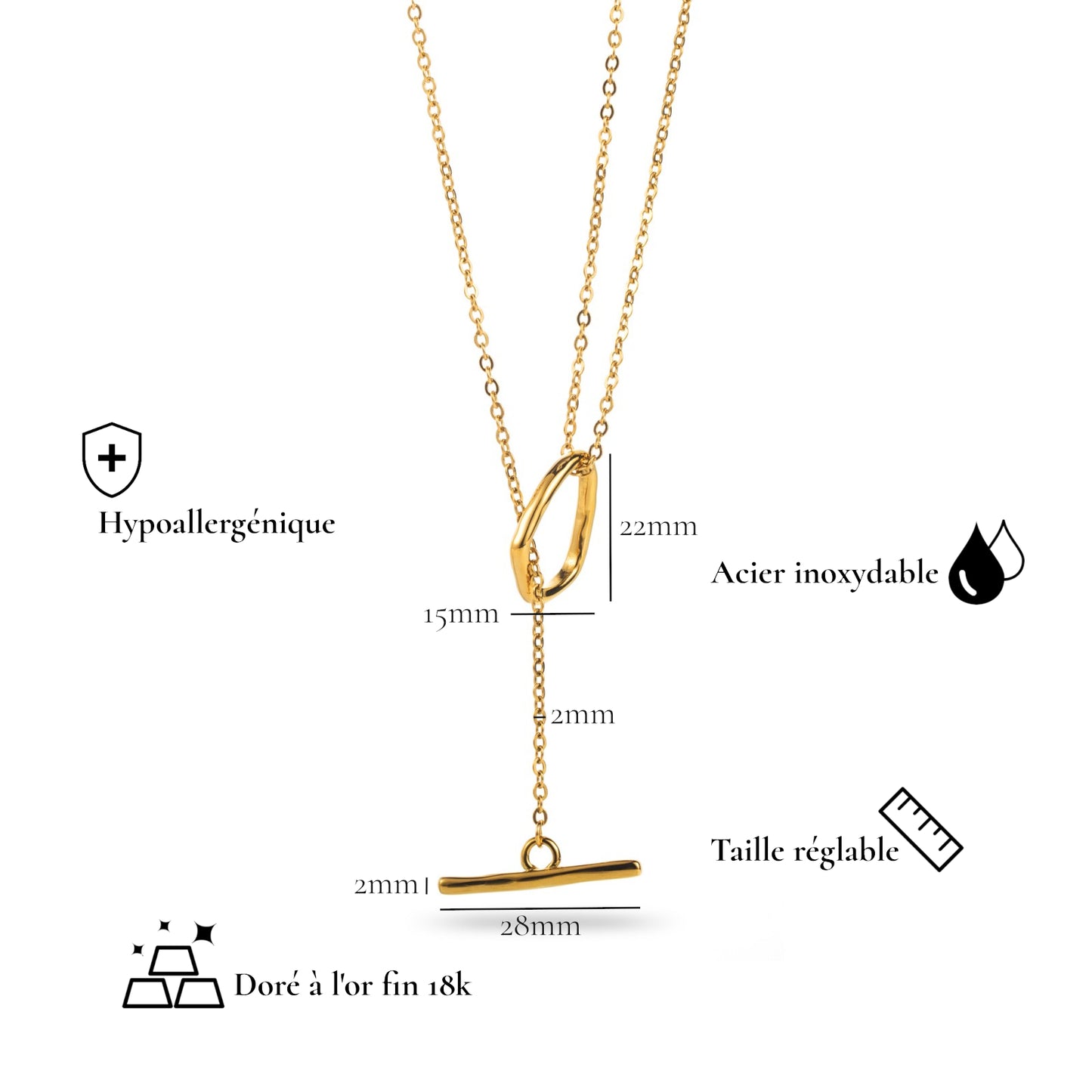 Collier Sautoir Y - Astéria