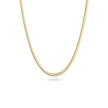 Collier ajustable en acier inoxydable - Maille Serpent - or