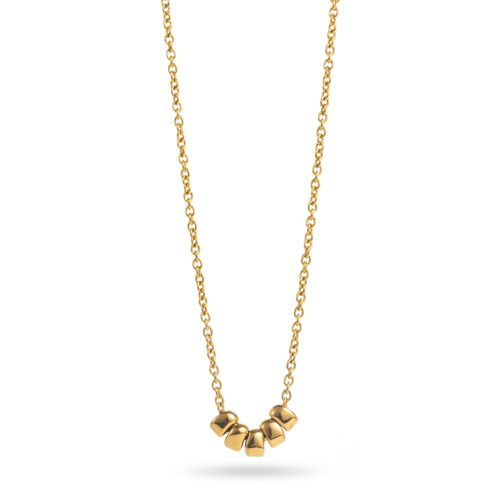 Collier ajustable en acier inoxydable - Chaine Ornée Minimaliste - or