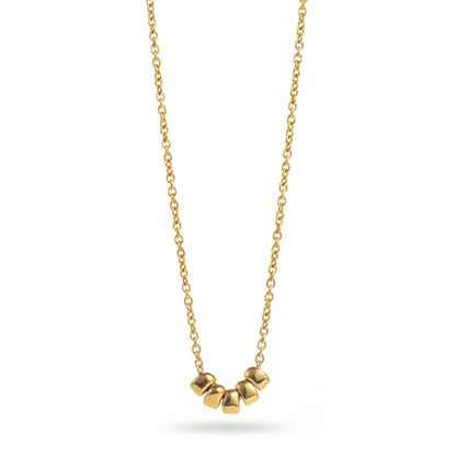 Collier ajustable en acier inoxydable - Chaine Ornée Minimaliste - or